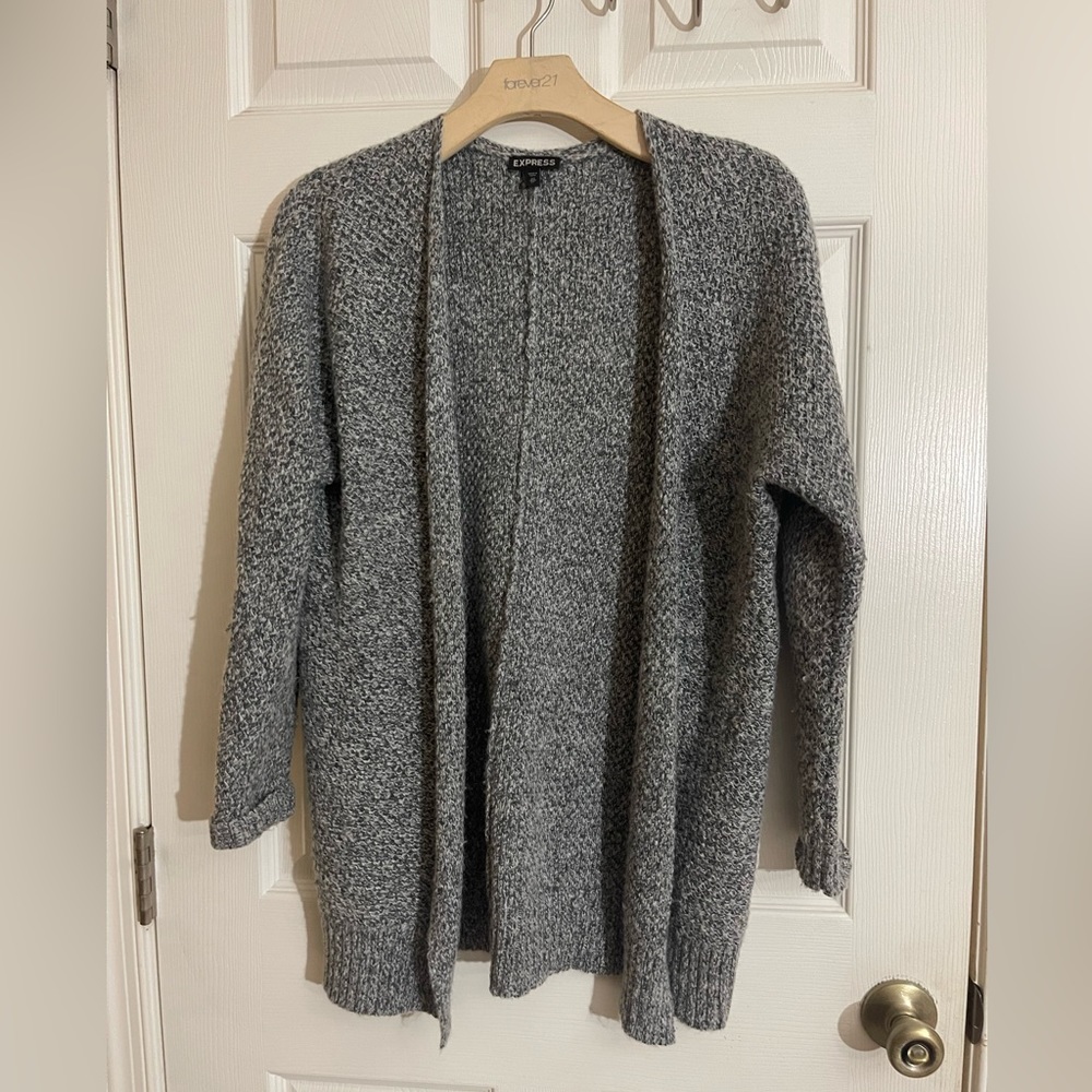 Express. Women’s Open Cardigan. Loosely knit. Size XS. Grey